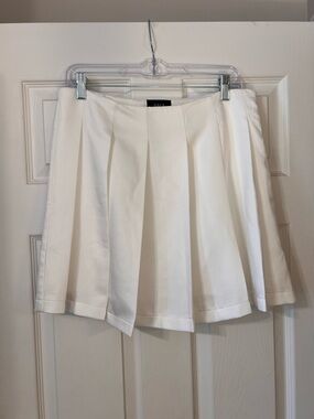 VICI White Pleated Mini Skirt XL Preppy Tenniscore A-Line Cute Classic Chic
